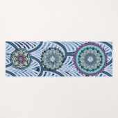 Blue Lila Mandalase Personalisiert Yogamatte (Vorderseite (Horizontal))