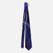 Blue & Lila Marble Men Neckties Krawatte (Rückseite)