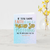 Blue Lila Matthew 17:20 Senf Karte (Gelbe Blume)