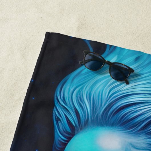 Blue Lila Mermaid Strandtuch (Beispiel)