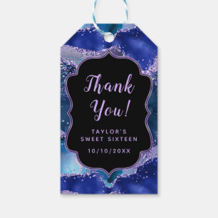 Blue Lila Ocean Agate 16 . Geburtstag Vielen Dank Geschenkanhänger