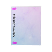 Blue Lila Ombre Funny Angel Cat Kids Sketch Notizblock (Rotiert)