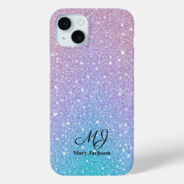 Blue Lila Ombre Glitzer Personalisiert Case-Mate iPhone Hülle