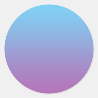 Blue & Lila Ombre Runder Aufkleber