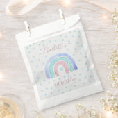 Blue Lila Pastell Rainbow Erster Geburtstag Geschenktütchen (Ausgeschnitten)