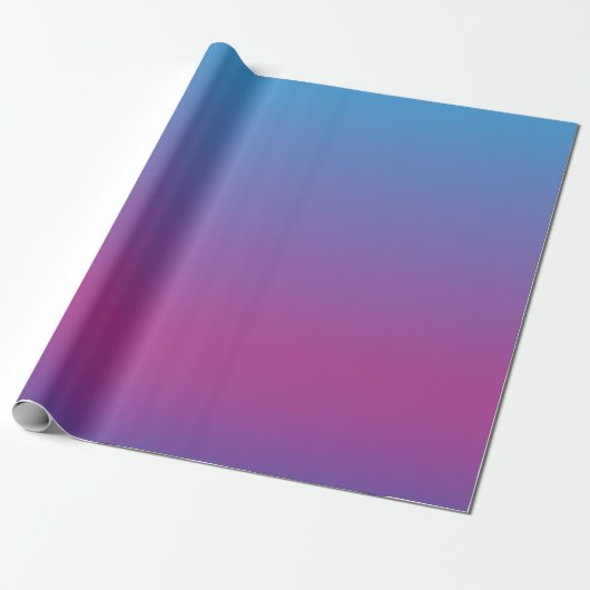 Blue Lila Pink Ombre Geschenkpapier (Ungerollt)
