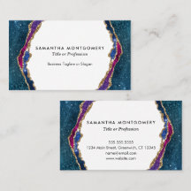 Blue Lila Red Gold Venen Agate Beruflich