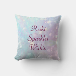 Blue Lila Reiki Glitzern innerhalb Kissen