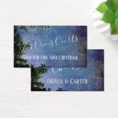 Blue & Lila Rustic Vintag Drinks Tickets (Schreibtisch)