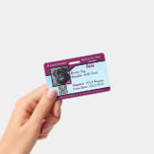 Blue/Lila Service-Hund-ID-Abzeichen Ausweis (Handheld)