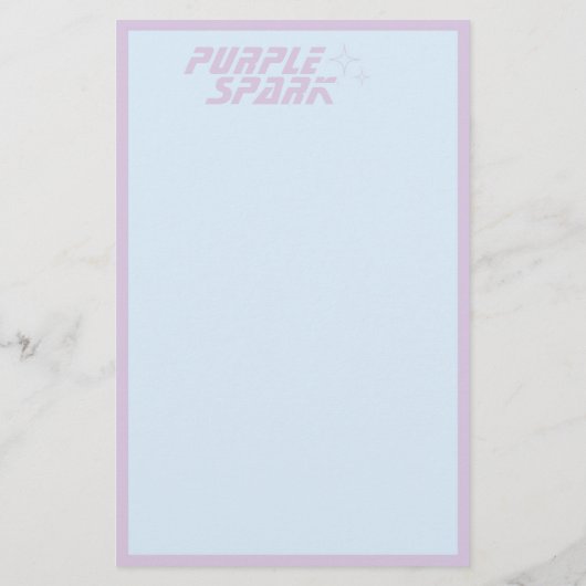 Blue Lila Small Business Briefpapier (Rückseite)