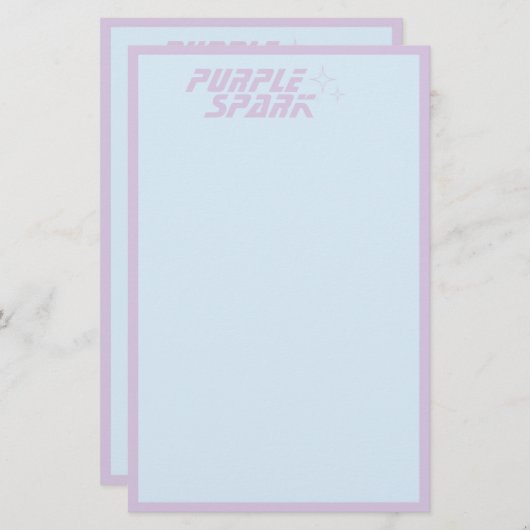 Blue Lila Small Business Briefpapier (Vorne/Hinten)