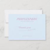 Blue Lila Small Business Dankeskarte (Vorderseite)