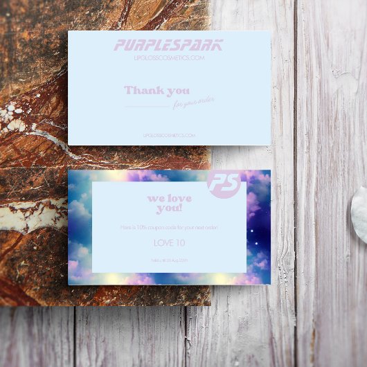 Blue Lila Small Business Dankeskarte