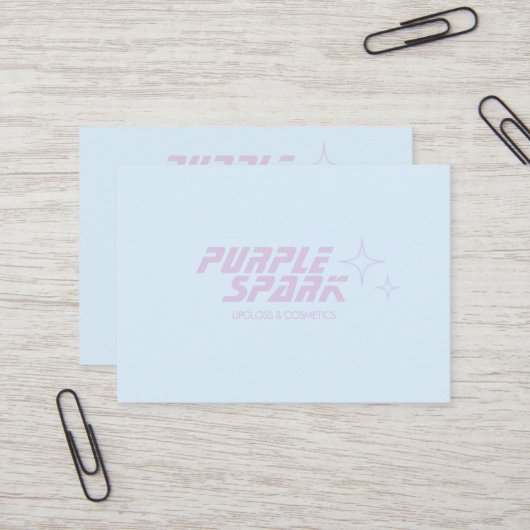 Blue Lila Small Business QR Visitenkarte (Vorderseite/Rückseite Beispiel)