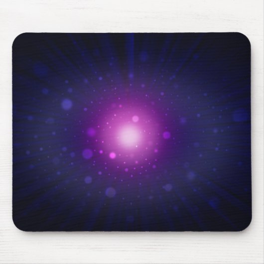 Blue Lila Space Galaxy Stars Abstrakt Mousepad (Vorne)