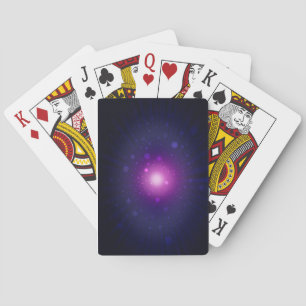 Blue Lila Space Galaxy Stars Abstrakt Spielkarten