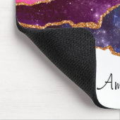 Blue & Lila Space & Stars mit Goldband Mousepad (Ecke)