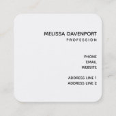 Blue & Lila Space & Stars mit Goldband Quadratische Visitenkarte (Rückseite)