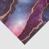 Blue & Lila Space & Stars mit Goldband Seidenpapier (Ausschnitt)