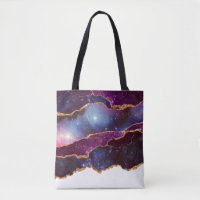 Blue & Lila Space & Stars mit Goldband