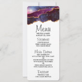 Blue & Lila Space & Stars Modern Agate Einladung (Vorderseite)