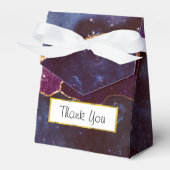 Blue & Lila Space & Stars Modern Agate Geschenkschachtel (Vorderseite)