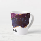 Blue & Lila Space & Stars Modern Agate Milchtasse (Rechte Ecke)