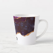 Blue & Lila Space & Stars Modern Agate Milchtasse (Rechts)