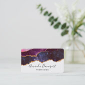 Blue & Lila Space & Stars Modern Agate Visitenkarte (Stehend Vorderseite)