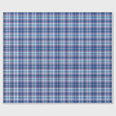 Blue Lila Sparkle Tartan Kariert Gingham Pattern Geschenkpapier (Flach)