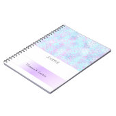 Blue Lila Spatter Abstrakt Journal Notizblock (Linke Seite)