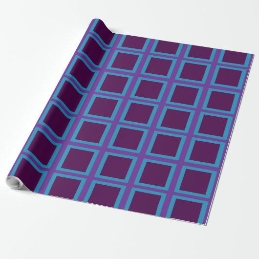 Blue & Lila Square Geschenkpapier (Ungerollt)