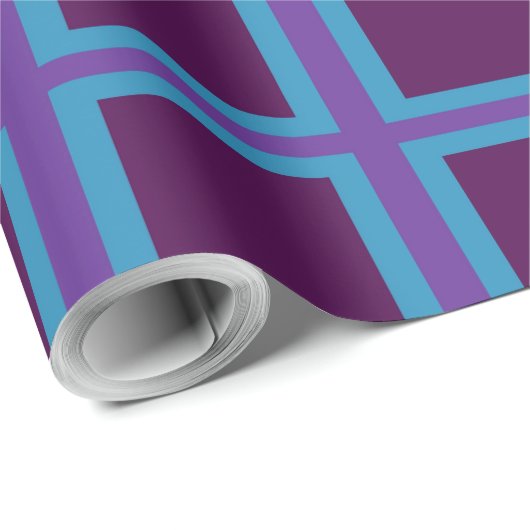Blue & Lila Square Geschenkpapier (Rolleneckpunkt)