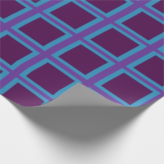 Blue & Lila Square Geschenkpapier (Ecke)