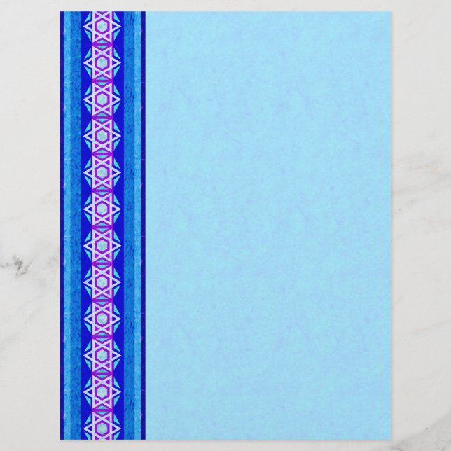 Blue & Lila Star von David Border Letterhead (Vorderseite)