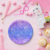 Blue Lila Starry Night Sky Galaxy Wasserfarbe Pappteller (Party)
