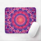 Blue Lila Traditional Mandala Design Mousepad (Mit Mouse)
