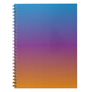 Blue, Lila und Orange Gradient Foto Notebook Notizblock