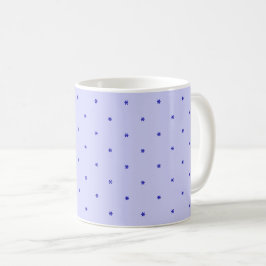 Blue Lila Violet Snowflakes Einfache Tasse