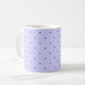Blue Lila Violet Snowflakes Einfache Tasse (Vorderseite Links)