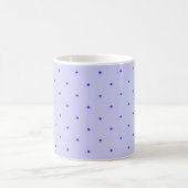 Blue Lila Violet Snowflakes Einfache Tasse (Mittel)