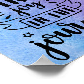 Blue & Lila Wasserfarbe - Freude auf der Reise Poster (Ecke)