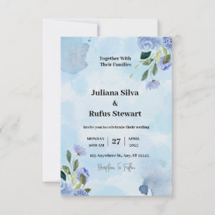 Blue Lila Watercolor Einfache Minimalistische Hoch