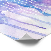 Blue & Lila Watercolor - Kundenspezifisches Angebo Poster (Ecke)