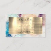 Blue Lila Watercolor Loyalty Card Visitenkarte (Rückseite)