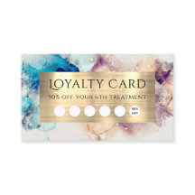 Blue Lila Watercolor Loyalty Card