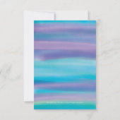 Blue Lila Watercolor Wedding RSVP Card Karte (Rückseite)