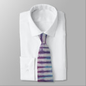 Blue Lila White Gefärbte Krawatte Necktie (Gebunden)