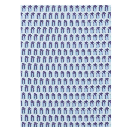 Blue Lila Wrapped Birthday Holiday Geschenk Präsen Tischdecke (Vorderseite)